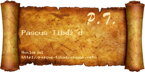 Pascus Tibád névjegykártya